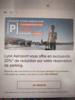 20% de réduction sur votre réservation de Parking à l'Aéroport de Lyon-Saint Exupéry (69)