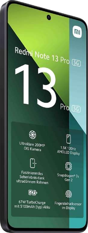 Smartphone 6.67" Xiaomi Redmi Note 13 Pro 5G (vendeur tiers)