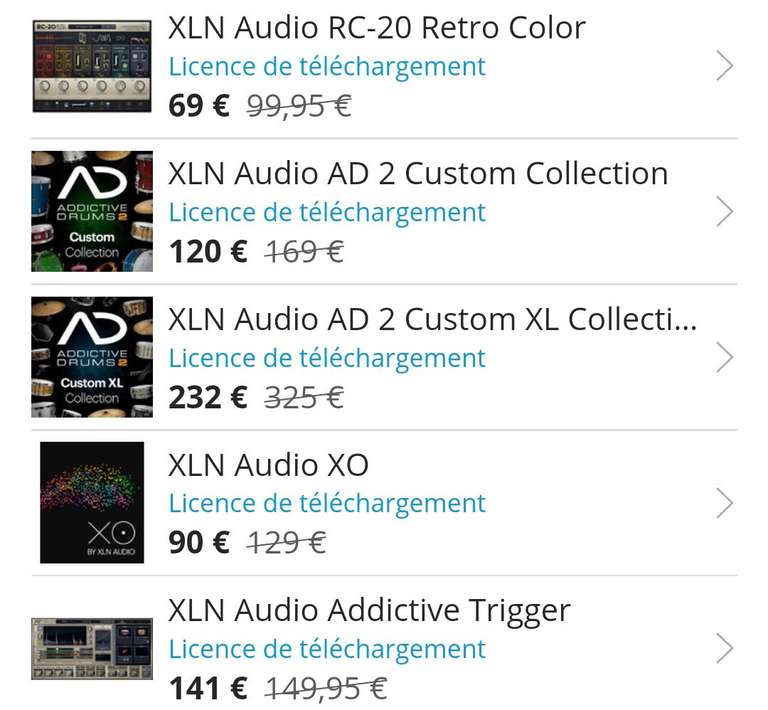 35% de remise sur les plugins XLN Audio (Dématérialisé)