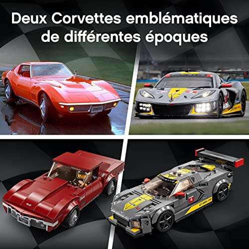Jouet Lego (76903) Speed Champions Chevrolet Corvette C8.R & 1968 Chevrolet Corvette (Via Coupon)
