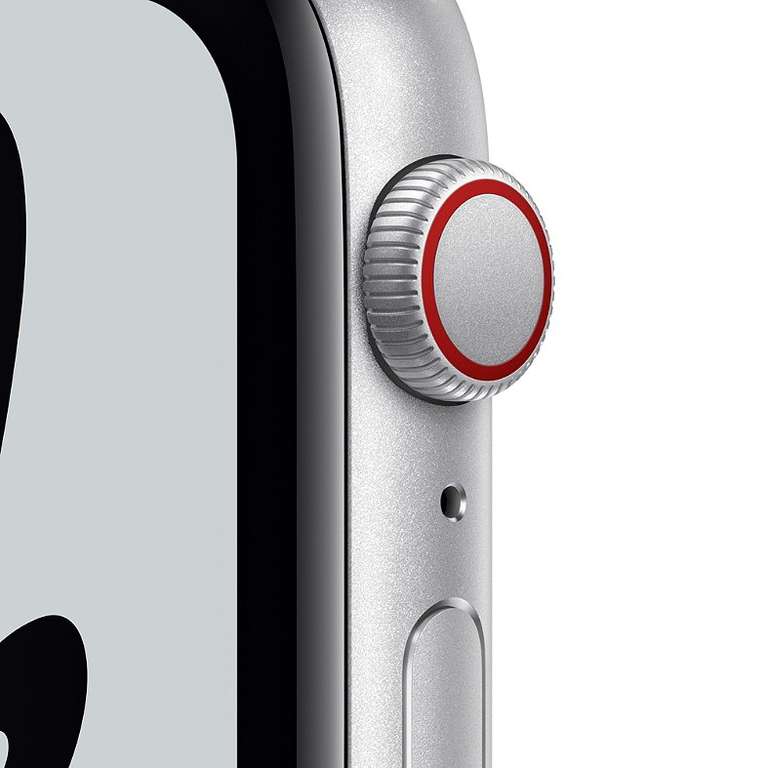 Montre connectée Apple Watch Nike SE GPS + Cellular 2020 (44 mm) - Boîtier aluminium argenté avec Bracelet sport platine pure/noir
