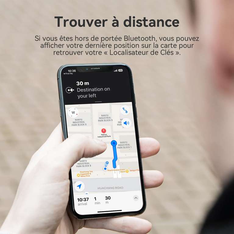Traceur Bluetooth Pour Android - Localisateur Clés, Valises - Étanche IP66 - Batterie Remplaçable - Avec Google Find My Device