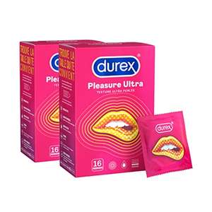 2 Boites de 16 Préservatifs Durex Pleasure Ultra Perlés