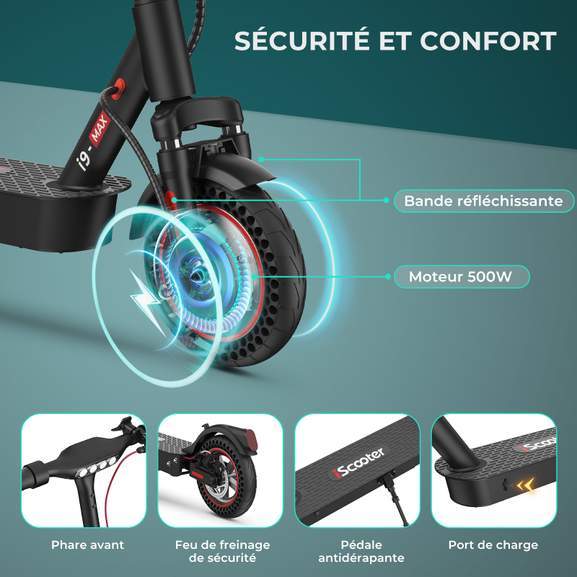 ISCOOTER Trottinette Electrique i9Max Scooter Pliable 35 km/h pas cher - Trottinette  Electrique Cdiscount en 2023