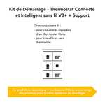 Kit de Démarrage tado° Thermostat programmable Connecté et Intelligent sans fil V3+ - pour chaudière – Support inclus - Alexa, Google, Siri