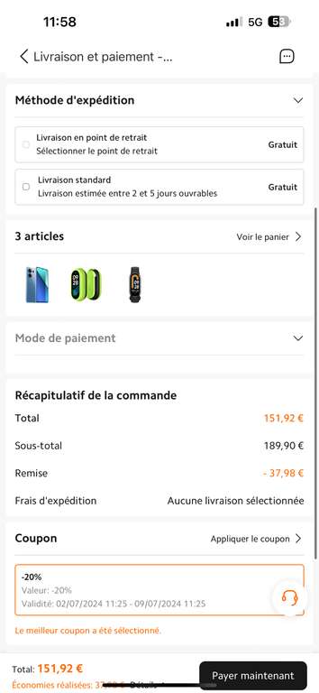 [Unidays] Smartphone 6,6" Redmi Note 13 + Xiaomi Smart band 8 + Clips