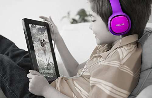 Casque Audio Philips pour Enfants/Écouteur Filaire - avec Limite de Volume, 85dB, Rose