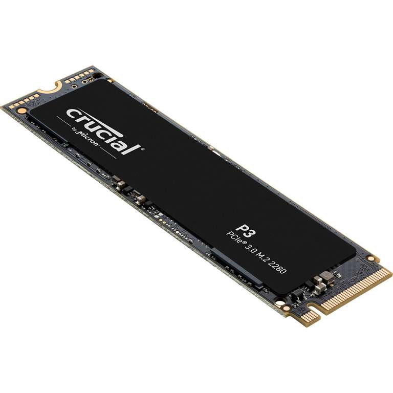 SSD NVMe M.2 PCIe 3.0 Crucial P3 CT1000P3SSD8 - 1To, 3D NAND, Jusqu’à 3500 Mo/s