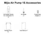 Pompe à air électrique Xiaomi - Portable avec LED, gonfleur multi-outils, 25% vitesses