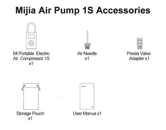 Pompe à air électrique Xiaomi - Portable avec LED, gonfleur multi-outils, 25% vitesses