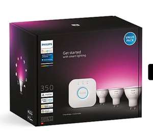 Pack 3 Ampoules connectées Philips Hue White & Color Ambiance GU10 + Pont (Frontaliers Allemagne)