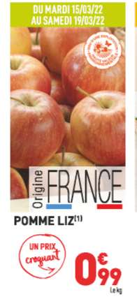 Pomme variété Liz - le kg (Origine France)