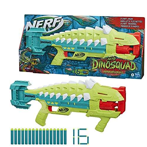 Pistolet Nerf DinoSquad Armorstrike Blaster à fléchettes + 16 fléchettes Nerf Elite