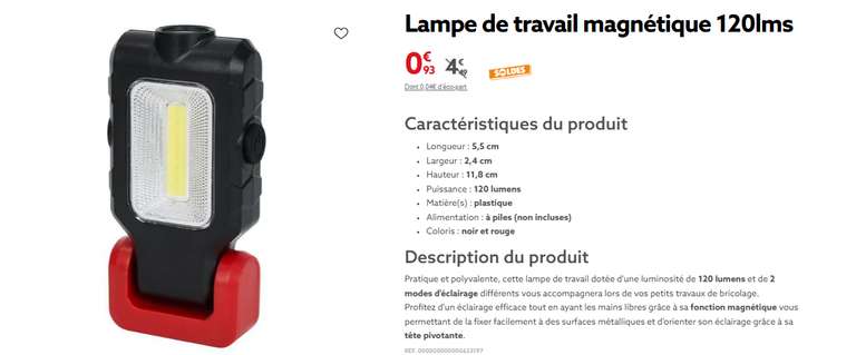 Lampe De Travail Magnétique Rechargeable 2400LM – Étanche, Rotation 360°, 5000mAh – Pour Garage, Camping, Soudage - 9