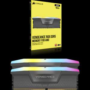 Mémoire RAM Vengeance RGB 32 Go (2 x 16 Go) DRAM DDR5 6 000 MT/s C30 – AMD EXPO