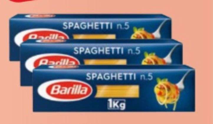 Lot de 3 paquets de 1kg de pâtes Barilla Spaghetti (autres variétés disponibles)