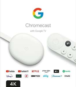 Google Chromecast version 4K avec Google TV et télécommande (+2,25 RP - Vendeur Carrefour)