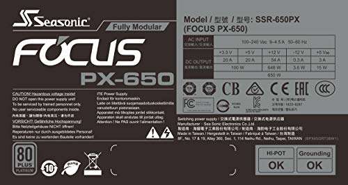 Alimentation PC Seasonic Focus PX-650 (650W-Platinum)