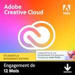 Licence 1an pack Adobe Creative Cloud - Étudiants/Enseignants Edition (Dématérialisé)