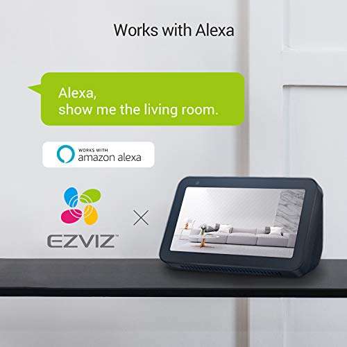 Caméra IP ‎‎ Wi-Fi extérieure Ezviz CS-CV310 EZTube 1080p - caméra de surveillance avec vision nocturne / système d'alarme, compatible Alexa