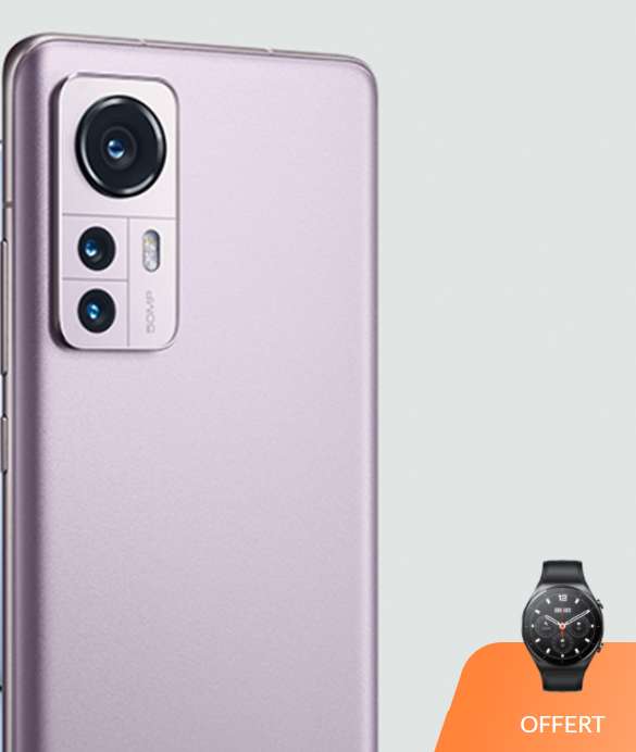 [Précommande] Smartphone Xiaomi 12 5G - 6 Go/256Go + Montre Connectée Mi Watch S1 offerte
