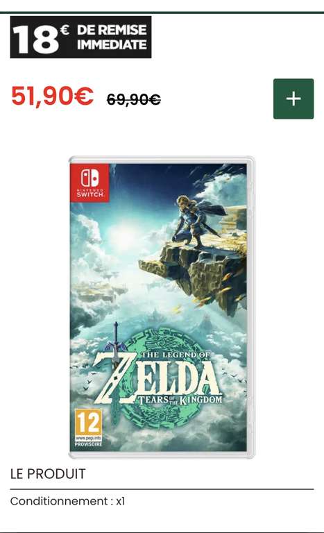The legend of Zelda: Tears of the Kingdom sur Nintendo Switch