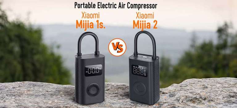 Gonfleur électrique portable Mijia Air Pump 1S - 15L/min, 0.2-10.3 bar,  2000 mAh, USB-C, LED intégrée –