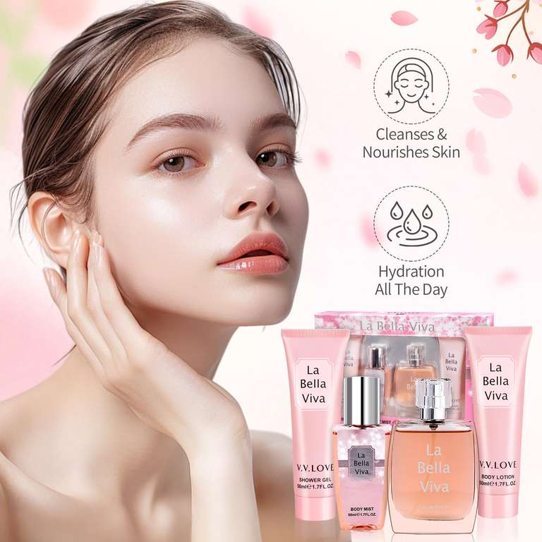 Coffret Cadeau Soins De La Peau Femme - 10 Produits Parfum Coco - Corps Et Visage