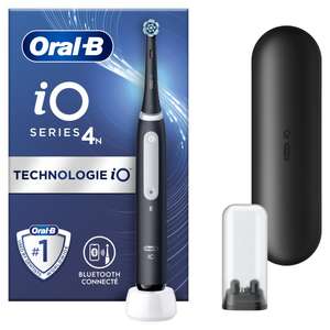 Brosse À Dents Électrique Oral-B iO 4N Noire connectée Bluetooth, 1 Brossette, 1 Étui De Voyage