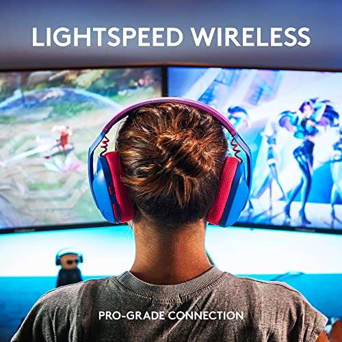 Casque gamer sans-fil Logitech G435 Lightspeed - Avec micro, Bleu / Rose, Compatible Switch, PS4, PS5 & PC