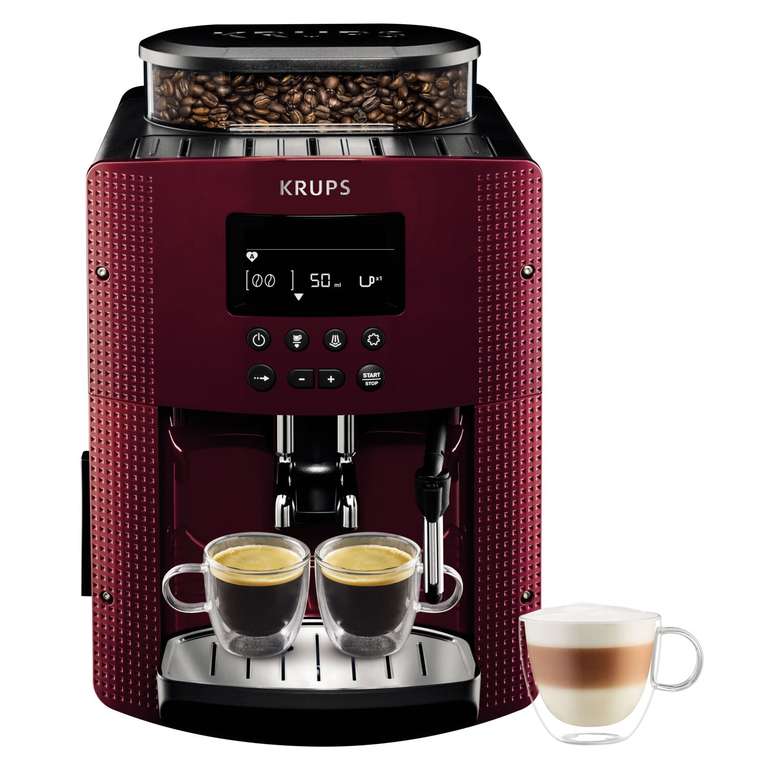 Machine à café expresso broyeur KRUPS EA815570 Rouge –