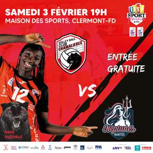 Billet gratuit pour le match de volley-ball féminin VBCC Chamalières/Nantes (19° journée LAF) - Clermont-Ferrand (63)