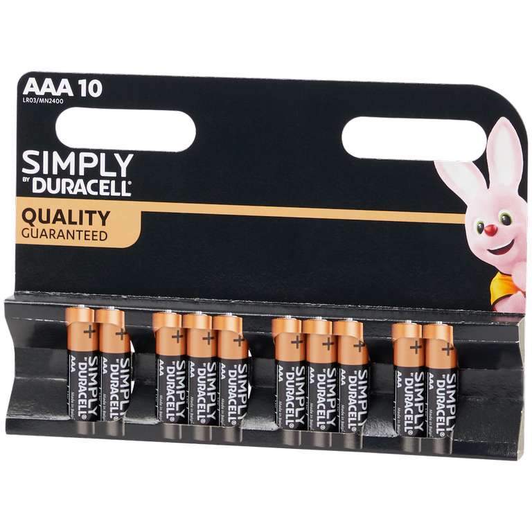 Lot de 10 Piles Duracell Simply AA ou AAA (1,5v) –
