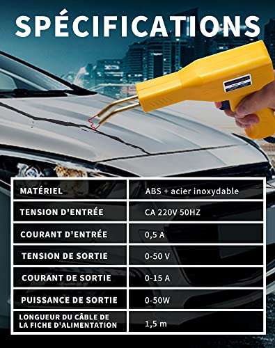 Kit Réparation par Soudure Plastique Lunekuck agrafeuse 50W + 400 Agrafes - Réparation Carénages Auto Moto (via coupon - vendeur tiers)