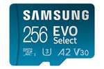 Carte mémoire MicroSDXC Samsung Evo Select - 256 Go, U3, A2, V30