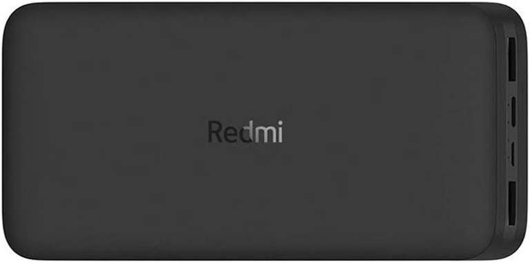 Batterie externe Xiaomi Redmi - 20000 mAh, Fast Charge 18W, 2x USB-A + 1x USB-C + 1x Micro USB (Noir)