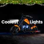Moto électrique pour enfants HYPER GOGO Cruiser 12 Plus - Moteur 160W, Batterie 5,2 Ah, lumières ambiantes, fumée simulée, haut-parleur BT