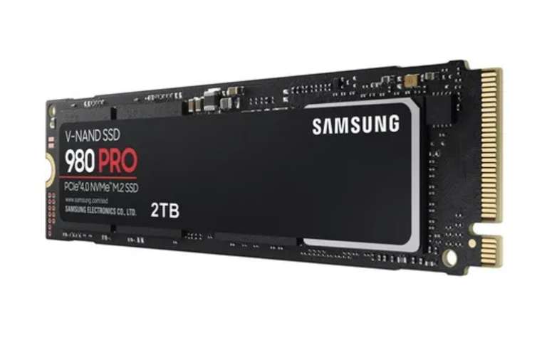SSD interne M.2 NVMe 4.0 Samsung 980 Pro (MZ-V8P2T0BW) - 2 To (Vendeur Boulanger)