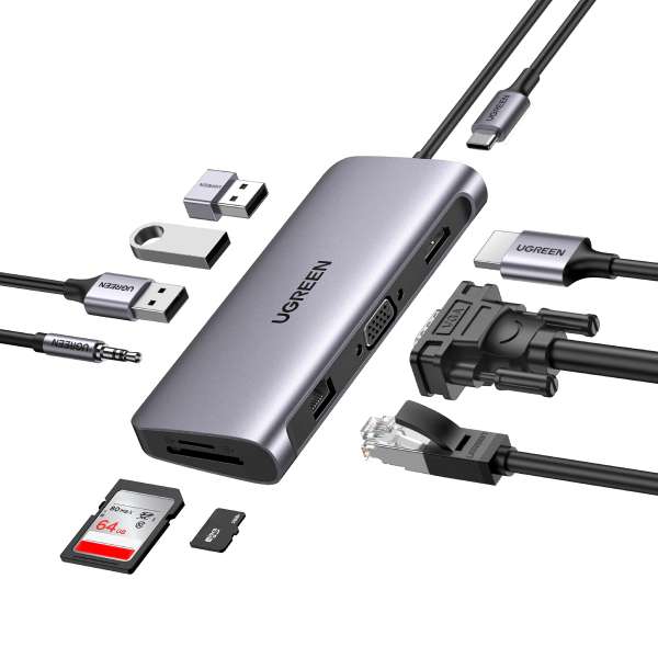 UGREEN Adaptateur USB C vers USB 3.0 5Gbps OTG Lot de 2 Adaptateur