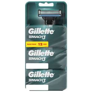 Paquet de 3 x 4 lames de rasoir Gilette Mach3 (Via 24,56€ sur Carte Fidélité)