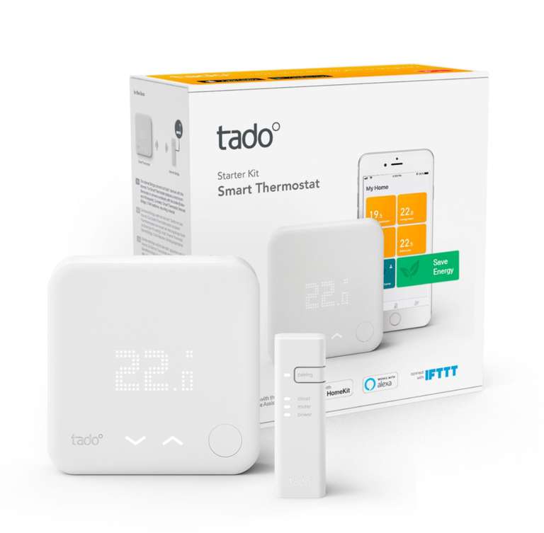 Kit démarrage thermostat connecté filaire Tado V3+ - Compatible Google Assistant, Amazon Alexa, Apple Home Kit, IFTTT (Lyon Grand Parilly)