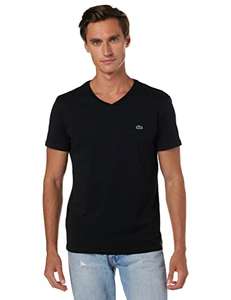 T-shirt Lacoste Col V - diverses tailles, noir