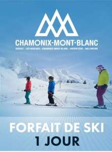 Pass Forfait de ski - 1 jour à Chamonix ou Les Houches St Gervais - Toute la saison