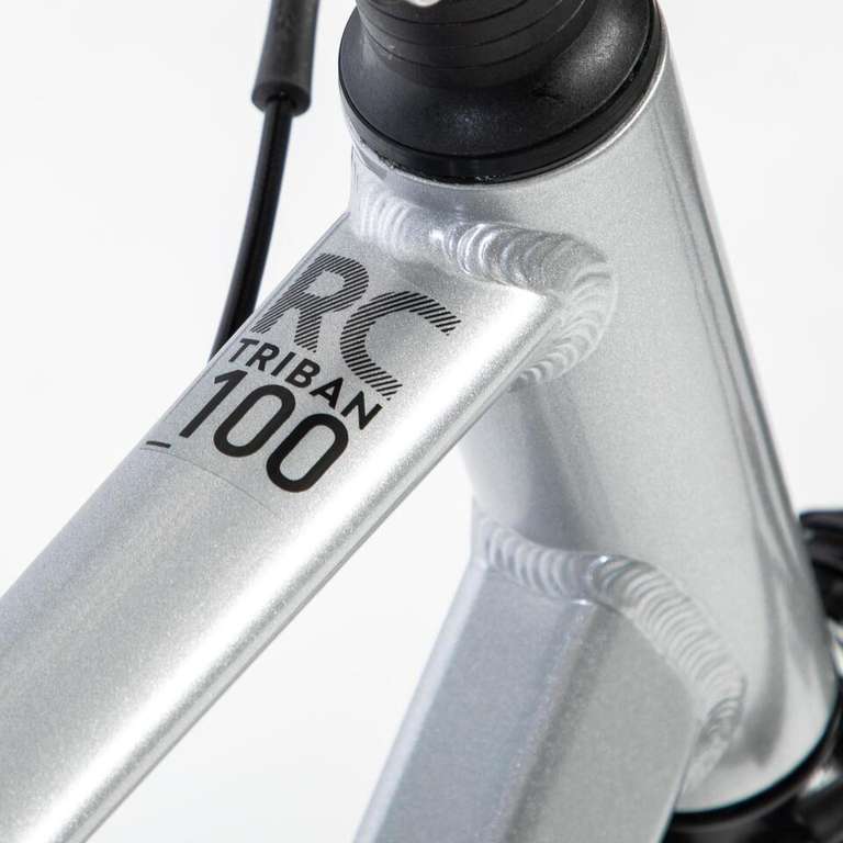 Vélo de route cyclotourisme Triban RC100 pour Homme - Gris, Tailles M à XL