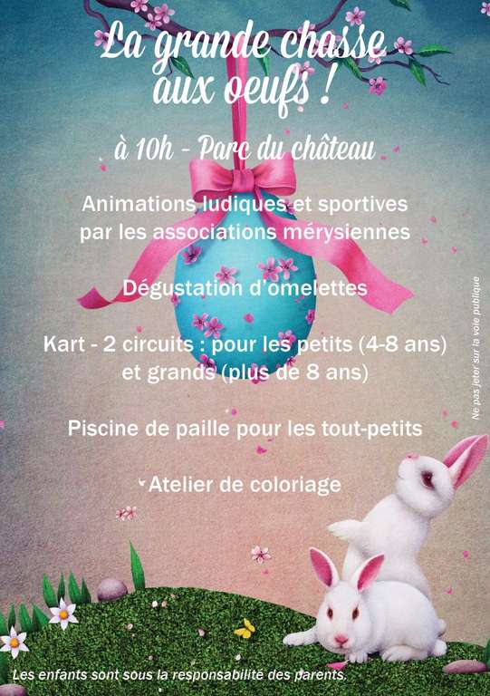Dégustation d'Omelettes, Chasse aux oeufs et Animations ludiques gratuites le 1er avril - Méry-sur-Oise (95)