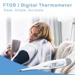 Thermomètre numérique Beurer FT 09 - résistant à l'eau, écran LCD (+/- 0,1 ºC), signal acoustique, sans mercure