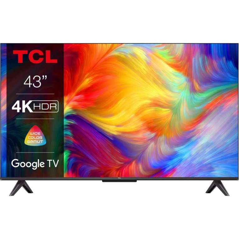 TV 43" TCL 43P735 2022 - 4K UHD, 50 Hz, Dolby Vision & Atmos, Google TV (via ODR de 30€)