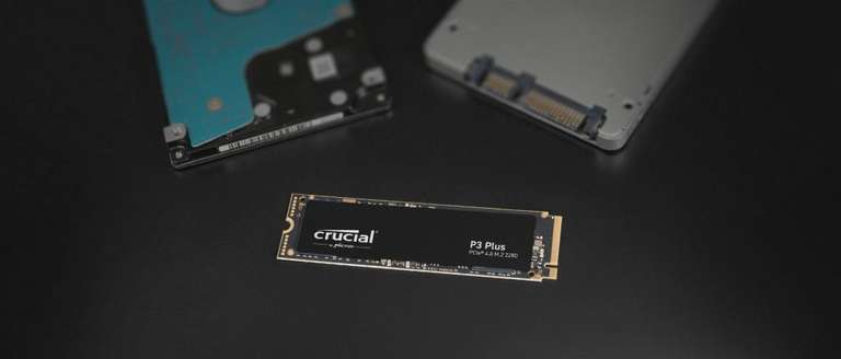 Sélection de SSD interne Crucial - Ex: SSD NVMe M.2 PCIe 3.0 Crucial P3 - 1 To (CT1000P3SSD8)