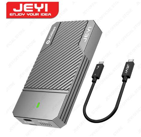 Boîtier externe Jeyi ASM2464 (TB-2464) pour SSD NVMe - 40Gbps USB 4.0, Thunderbolt 4, type-c 3.1