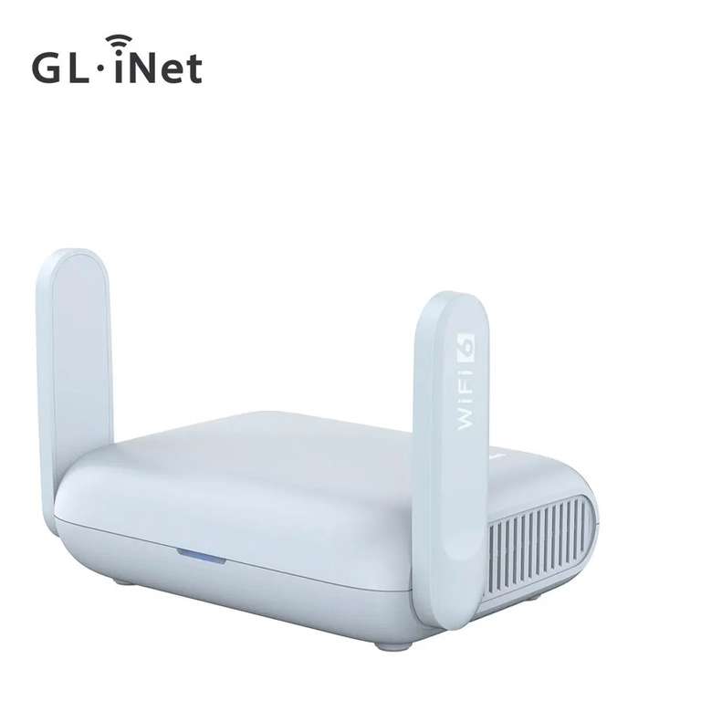 Routeur Portable WiFi 6 GL.iNet Beryl AX - Bi-Bande, Vitesse WiFi AX3000 (Jusqu’à 3 Gbit/s), Répéteur, VPN en Cascade